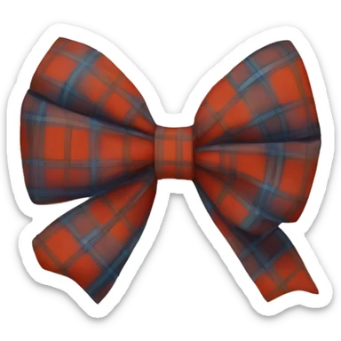 plaid bow sticker