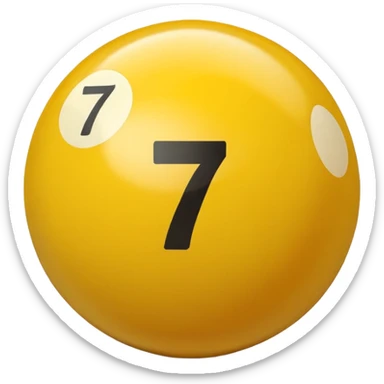 billiard ball 7 number sticker