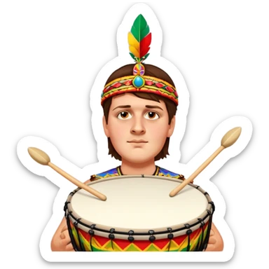 Festive Drummer sticker