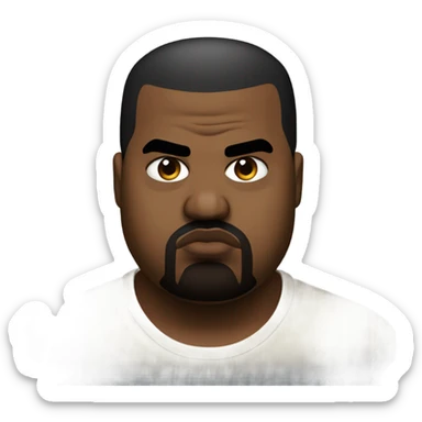 Fat Kanye west mad  sticker