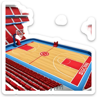 basketball stadium (#00A3E0) and red (#F9423A) sticker
