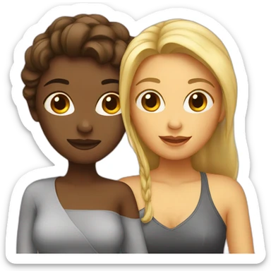 two woman dating sticker