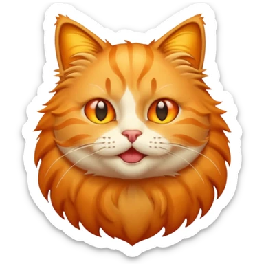 Emoji cat heat sticker