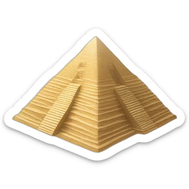 pyramide avec du sable autour sticker