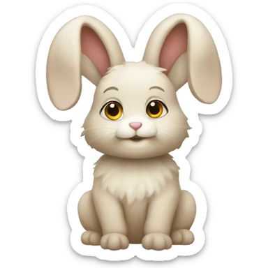 an aries bunny sticker