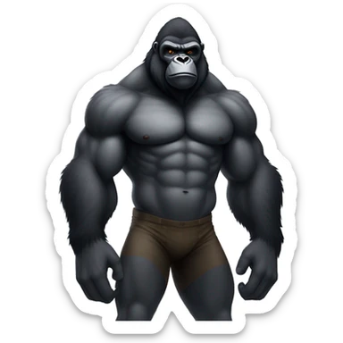 Big buff full body alpha gorilla sticker