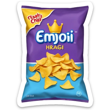 A bag of chips called HRAJ sticker