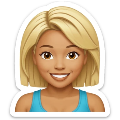 Tionne T-Boz Watkins with blonde hair  sticker