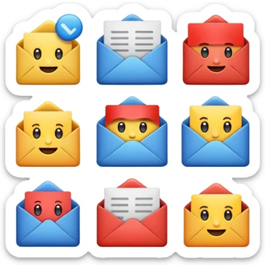 Mail emoji set sticker