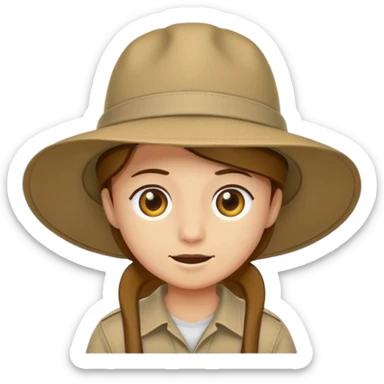 safari hat sticker