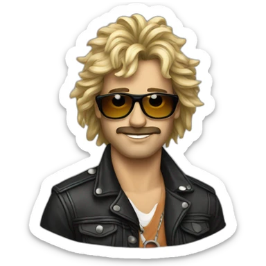 Eighties rock band sticker