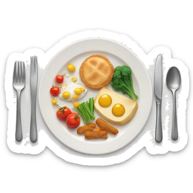 Plate with food  sticker