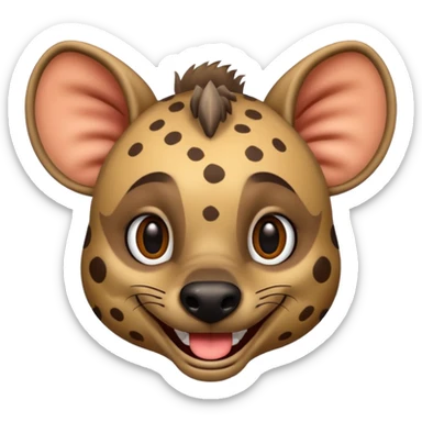 hyena cartoon  like ths emoji sticker