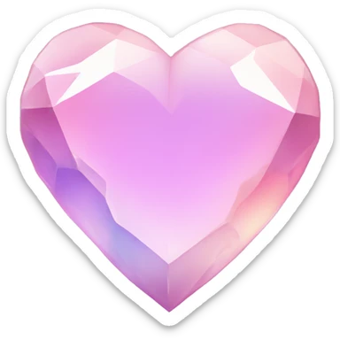 Pastel gradient heart crystal  sticker