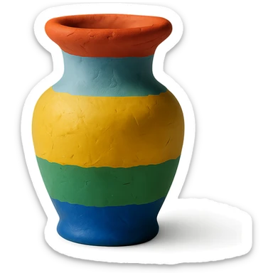 a vase claymation style sticker