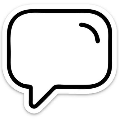speech bubble with a subtle highlight or accent to indicate activity sticker