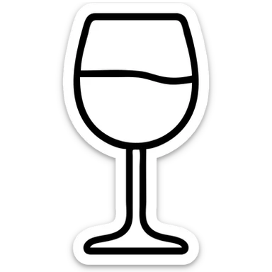 wine glass sticker