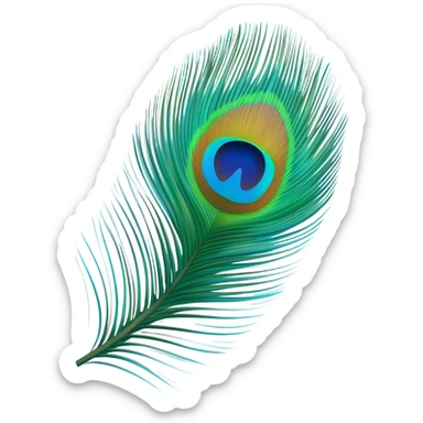 Peacock feather in username emoji sticker