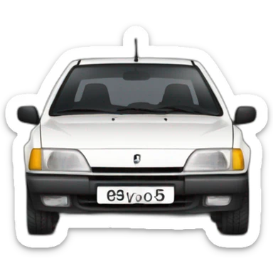 white peugeot 309 sticker