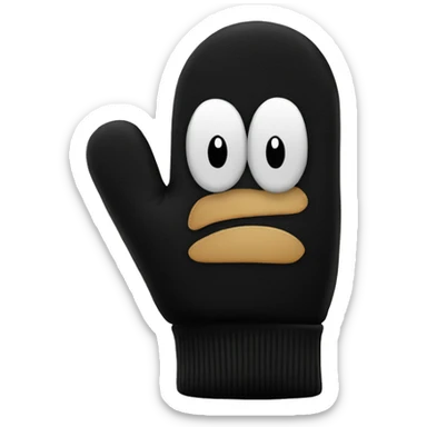 black color  mitten sticker