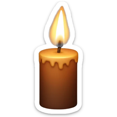 brown candle sticker