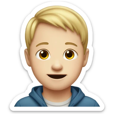 Down syndrome boy sticker