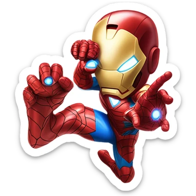 iron-man-spider-man sticker
