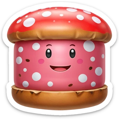   jeff koons style SPAM meat mushroom inflatable art sticker