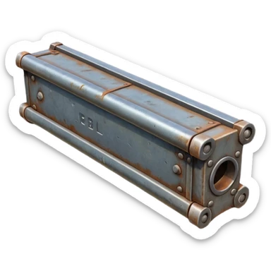 Clean metal beam, unweathered steel, no rust, no damage, industrial style, smooth surfaces, high-quality PBR game asset, no detailed more simple sticker