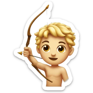 Cupido with an arrow in the head sticker