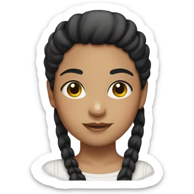 twintails girl with black hair sticker