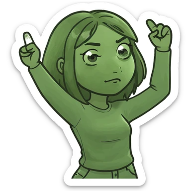 Make a girl dab  sticker