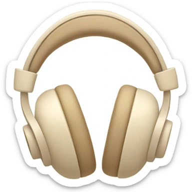 beige apple headphones with beige bows sticker