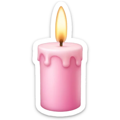 light pink candle sticker