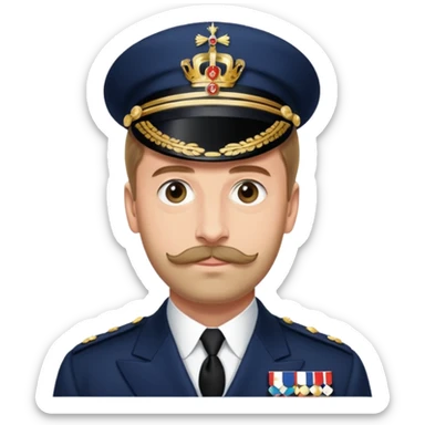 Prince George Duke Of Kent 5th Son of King George V but he don't have beard and moustache and he is husband of Princess Marina Of Greece And Denmark sticker