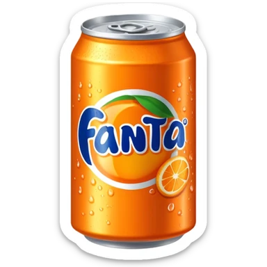 a bright orange Fanti can sticker