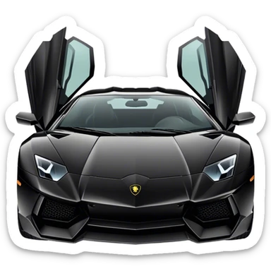 Black Lamborghini Aventador sticker