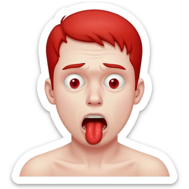 Dude choking himself sticker