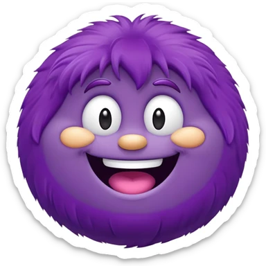 Grimace, the purple McDonald's character with a round body and happy expression sticker