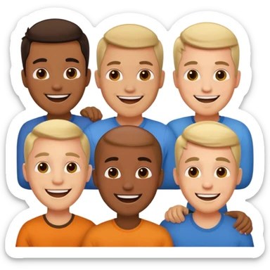 Group of guys sticker