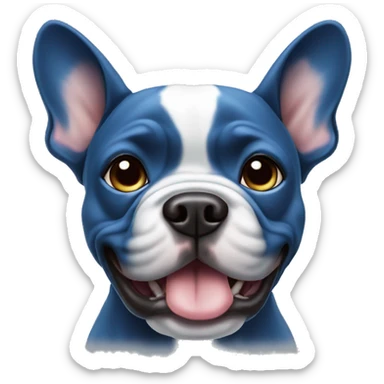 French bull dog blue sticker