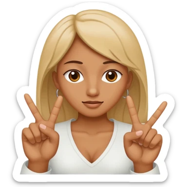 fingering vagina with middle two middle fingers sticker