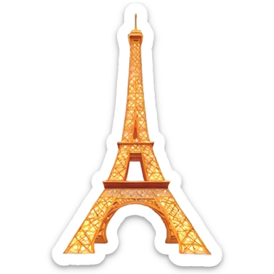 Eiffel Tower with lights sticker