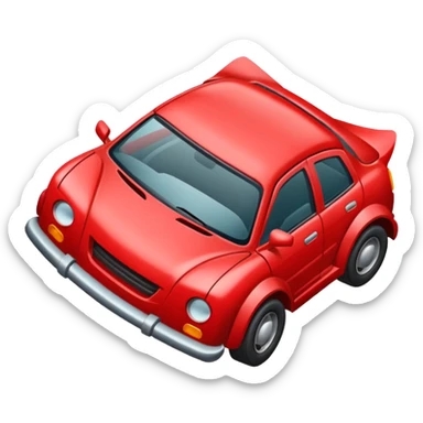 A car upside down  sticker