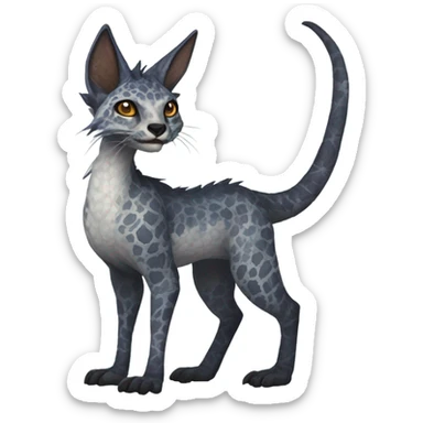 Modern Feral Rare Fantasy Vernid-Trico-species by LiLaiRa, random markings, full body sticker