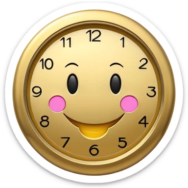 Finger tapping clock it with smily face  sticker