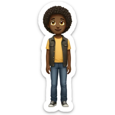 tall boy short girl  sticker