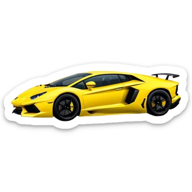 Lamborghini Aventador - Lamborghini (Model Year: 2021) (Iconic colour: Yellow) sticker