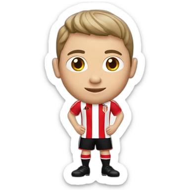 jugador blanco de futbol con camiseta del Athletic de bilbao sticker