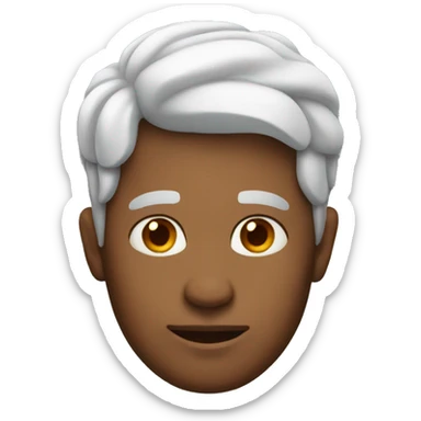 man with shar on head sticker